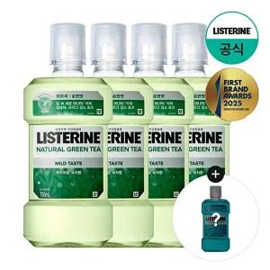 [리스테린][쿨민트250ml증정] 리스테린 내추럴 그린티 마일드 750ml x4