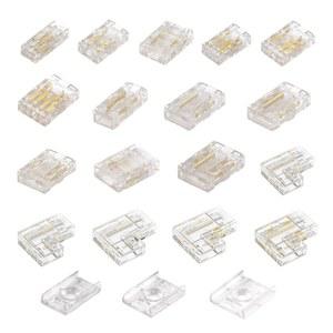 COB LED 와이어 커넥터, 무납땜 미니 버클, FCOB RGB CCT LED 스트립 조명, 어두운 영역 커넥터 없음, 5mm, 8mm, 10mm 연결, 2 핀, 3 핀, 4