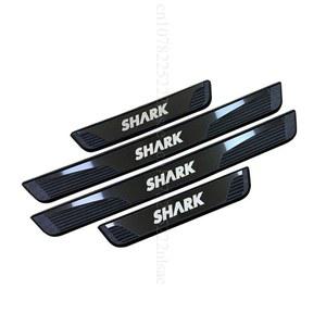BYD Shark 외부 도어 씰 스트립 환영 장식용 자동차 인테리어 밝은 페달 액세서리
