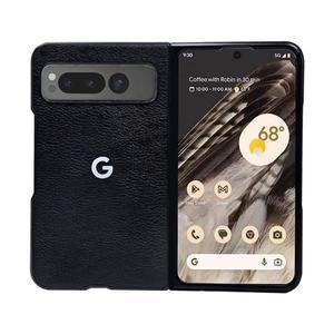 Google Pixel Fold 케이스 5G 하드 PC Cortex 미끄럼  충격 보호용 고급 가죽 커버
