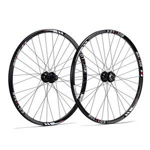 버클로스 MTB 휠셋 26인치 27.5인치 29인치 퀵 릴리즈 디스크 브레이크 32H 산악 자전거 휠, 고강도 알루미늄 합금 림 블랙 적합한 810단 카세트