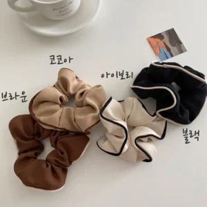 투톤라인곱창끈 빅 사이즈 올림 머리 헤어 왕 집게 핀 머리 집게핀 올림 유광 반묶음