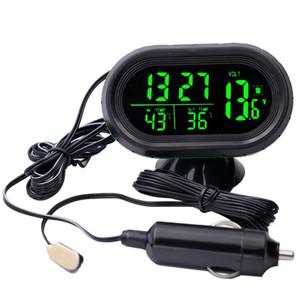 DC 12V 자동차 온도계 4 in 1 시간 날짜 인쇄기 듀얼 LED 전자 모니터 백라이트