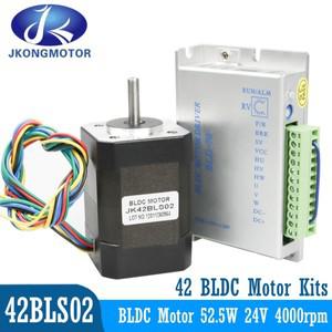 Jgmotor 42BLS02 4000rpm 브러시리스 DC 모터 키트 61mm 24V 52.5W 3D 프린터 DIY 디자인용 3상 8극 3.3A B