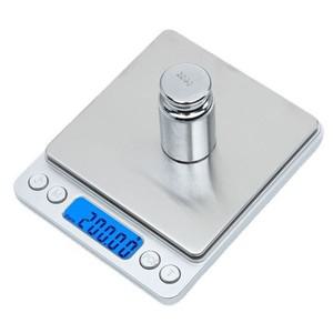 디지털 저울 전자 무게 3kg 0.1g 포켓 케이스 쥬얼리 식품 주방 실버 2 트레이