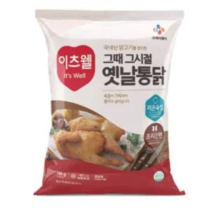 CJ 이츠웰 그때그시절 옛날통닭 2마리 4조각 760g×2개 /아이스박스+아이스팩/
