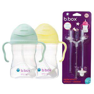 [바베파파](광주신세계)[비박스] 빨대컵 240ml 2개+리필세트 1개(무불소치약 1개 증정)