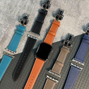 애플워치 가죽 버클 루프 밴드 스트랩 블루 42/44mm