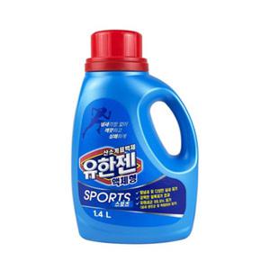 유한젠 스포츠 액체형 용기 1.4L 산소계표백제 냄새 얼룩제거