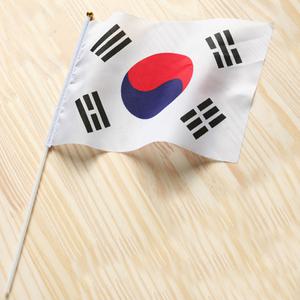 태극기미니천수기 태극기 미니 천수기 손잡이 행사 용