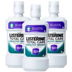리스테린 가글 헬씨 브라이트 구강청결제 1000mL 3개