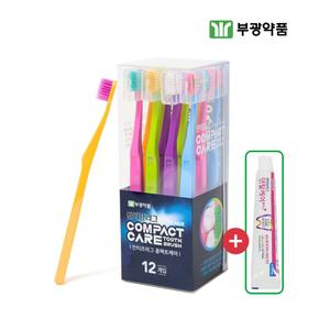 부광약품 안티프라그 콤팩트케어 초극세모 칫솔 12입+50g치약