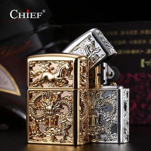 클래식 지포 라이터 선물 고급 한정판 오일 콘스탄틴 Zippo 터보 가스 특이한 슬림 유광