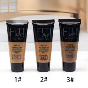 Fit Me 흑인 여성 파운데이션 메이크업 지성 건조 피부 컨실러 프라이머 얼굴 화장품 24ML