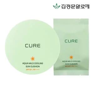 [김정문알로에][김정문알로에] 큐어 아쿠아 마일드 선쿠션 시즌3 본품+리필