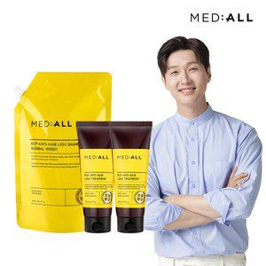 메디올 두피청정 샴푸 리필1600ml 1개+트리트먼트 200ml 2개