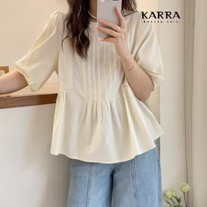 KARRA 핀턱와이드퍼프블라우스_A4M1388