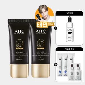 AHC 마스터즈 아쿠아리치 선크림 듀오세트 30ml+(GIFT)프로샷 세럼 5ml+전구매 샤쉐