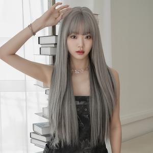 키라비 가발 여성 통가발 시크릿투톤 스트레이트 긴머리 80cm KPE0436