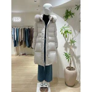 [롯데백화점]쥬크 슬림핏 폭스퍼 구스 패딩 (Z244PSG312)