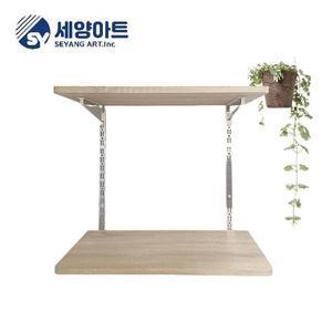 [셀러허브][라일리] Rly 다목적 스텐목선반 800 2단 1P 벽선반 벽걸이 거치대 (S9608120)