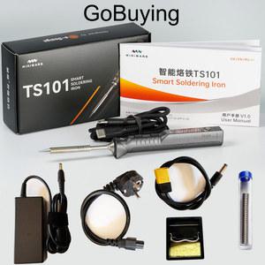 스마트 전기 납땜 인두 키트 24V 65W TS101 미니 USB C TS100 업그레이드 oled 디스플레이 프로그래밍 가능한 온도 조절