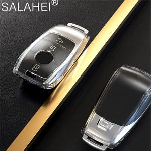 TPU 투명 자동차 키 케이스 커버 홀더, 메르세데스 벤츠 A C E S G 클래스 GLC CLE CLA GLB GLS W177 W205 W213 W222 X167 AMG