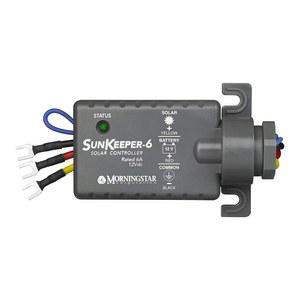 모닝스타 선키퍼 6A PWM 태양광 충전 컨트롤러(SK-6) - 인텔리전트 패널 레귤레이터, 12V 배터리 지원, IP65 실외 제어, HAZLOC 등급, 5년 보증 미국에서 설계됨