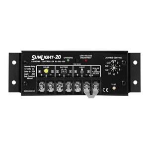 모닝스타 선라이트 20A 태양광 충전 컨트롤러(SL-20L-12V) - 12볼트 배터리, 조명 Ctrl, 간편한 설정, 내식성 단자, 5년 WTY용 패널 레귤레이터 미국에서 설계됨
