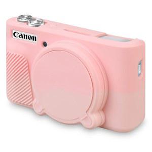캐논 파워샷 SX740용 BOVKE 실리콘 카메라 케이스, SX730 디지털 카메라, SX740 소프트 케이스 커버 고무 슬리브, 탈착식 렌즈 커버, 스모크 핑크