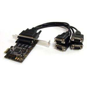 StarTech.com 4포트 PCI 익스프레스 RS232 시리얼 어댑터 카드 - 단일 레인 브레이크아웃 케이블 확장 PCIe 카드(PEX4S553B)