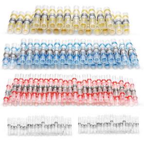방수 솔더 씰 슬리브 스플라이스 터미널 열 수축 전선 버트 커넥터 키트, 10 26AWG, 50/10PCS
