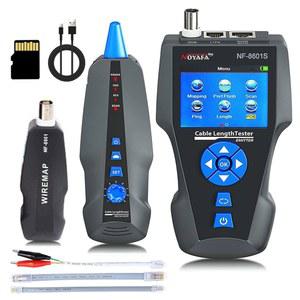 NOYAFA 네트워크 케이블 테스터, RJ45, RJ11, BNC, 금속 케이블, PING /POE 길이 측정 전화선 트레이서, 진단 도구 테스터 AT278용 NF-8601S TDR 다기능 LCD 트레이서