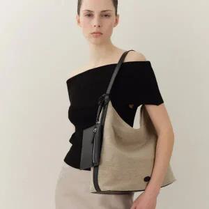 로서울 Pulpy hobo bag Jute Black 99845