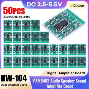 PAM8403 모듈 오디오 스피커 사운드 앰프 보드 클래스 D 슈퍼 미니 디지털 2x3W DC2.5-5.5V 파워 서플라이