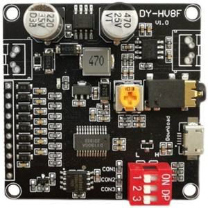 아두이노용 음성 재생 모듈 마이크로 SD 카드 지원 MP3 음악 플레이어 DY-HV20T HV8F12V 24V 파워 서플라이