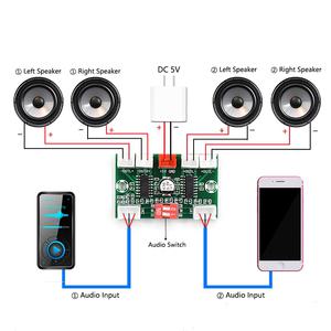미니 XH-A156 PAM8403 디지털 오디오 증폭기 보드 DC 5V 4 채널 3W x 노트북 책상 스피커케이블 스테레오