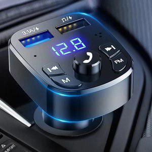 차량용 Mp3 플레이어 듀얼 USB 고속 충전기 Fm 블루투스 리시버 호환 5.0 송신기 플래시 드라이브 플러그