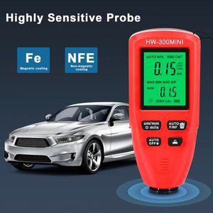 도막측정기 HW-300미니 자동차 페인트 필름 자동 두께 게이지 Fe  NFe 코팅 테스터 수동 도구 0-2000UM