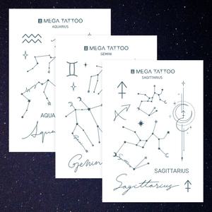 MEGA TATTOO 별자리 타투스티커 12종(택1)