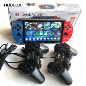 X40 핸드헬드 게임 콘솔 7 1 인치 내장 16G 더블 로커 휴대용 FC 레트로 PSP 비디오 10000