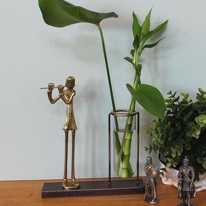 플릇 황동수유행공예 시험관 수경식물 장식 유리 꽃 화병