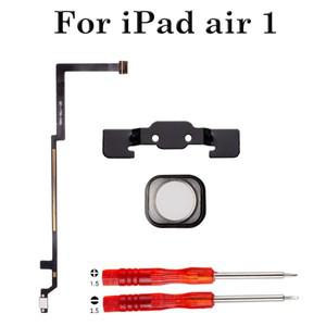 1pcs 홈 버튼 플렉스 케이블 ipad 호환 Air 1 A1474 메뉴 반환 키 (고무 + 브래킷 포함)