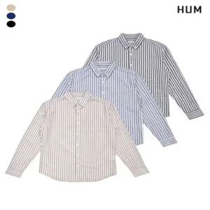 [HUM]유니)코튼린넨 스트라이프 셔츠 FHNECSL718P)