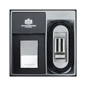 찰스턴 카드지갑 자동 밸트 세트 선물 정장 gift 행사-W49423E