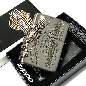 ZIPPO 할리데이비슨 HDP-75 금은 3면메탈 오일라이터 정품 한정