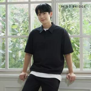 마인드브릿지 [올데이쿨]투톤서커풀오버세미오버핏반팔셔츠 MZWS3130