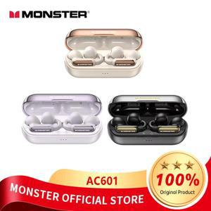 Monster AC601 TWS Bluetooth 이어폰 HiFi 스테레오 HD 통화 클립 헤드폰 소음 게임용 야외 스포츠 실행