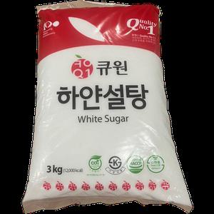 삼양사 큐원 하얀 설탕 3KG 1박스(8입)