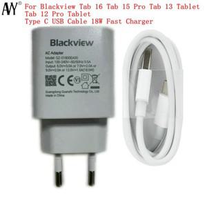 Blackview Tab 16 15 Pro 13 12 태블릿 용 전원 어댑터 기존 18W 여행용 고속 충전기 EU 플러그 유형 C USB
